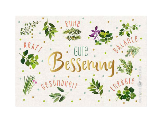 PAPELINO Grußkarten "Genesung/Gesundheit/Trost", 4er Pack