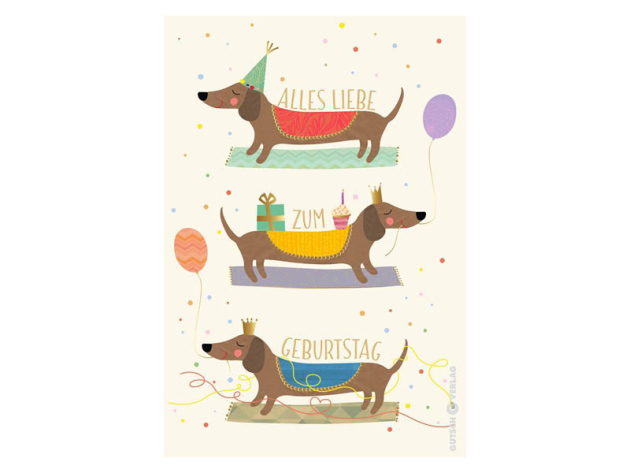 TRAUER Grußkarten "Geburtstag", 4er Pack