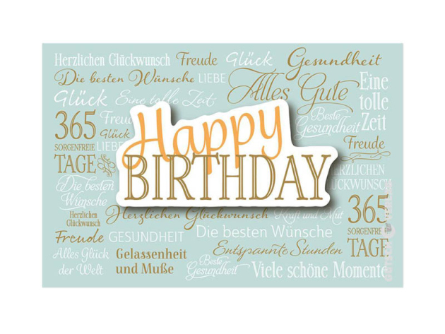 BONJOUR Grußkarten "Geburtstag", 3er Pack