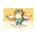 BONJOUR Grußkarten "Geburtstag", 3er Pack