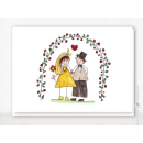 LINIENART Gru&szlig;karten "Hochzeit", 6er Pack