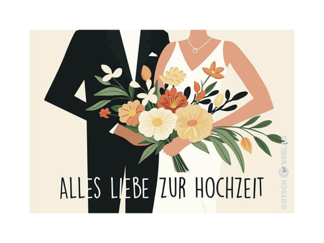 GRUSSTHEKE Grußkarten "Hochzeit", 4er Pack