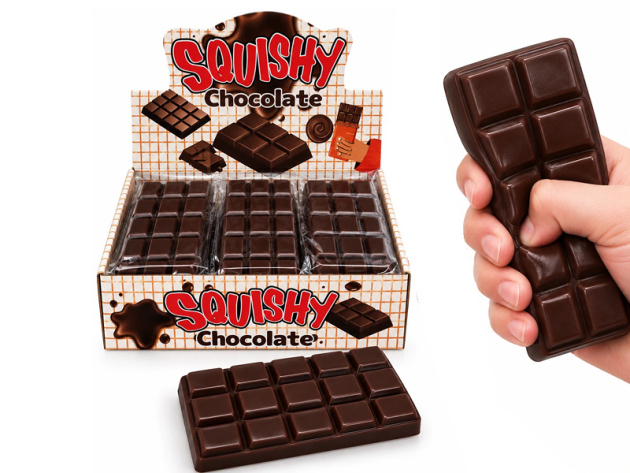 Squishy "Schokoladentafel"; 15x7 cm; 12er Display