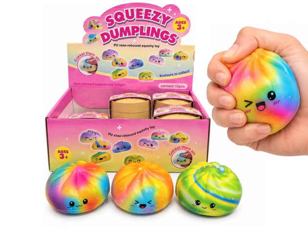 Squishy "Dumpling Farbverlauf"; 12er Display