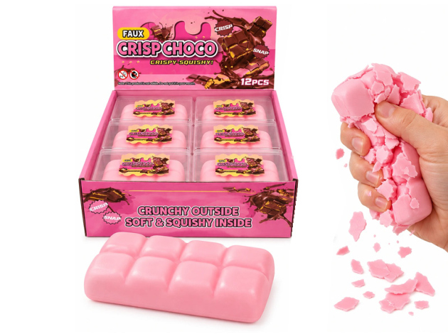 Wax Cracking Squishy "Schokolade Pink", 12er Display