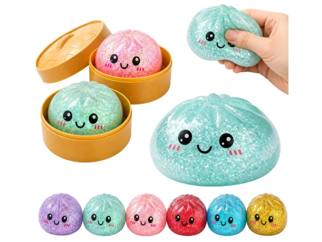 Squishy "Glitzer Mystery Dumpling"; 5,5 cm; 12er Display