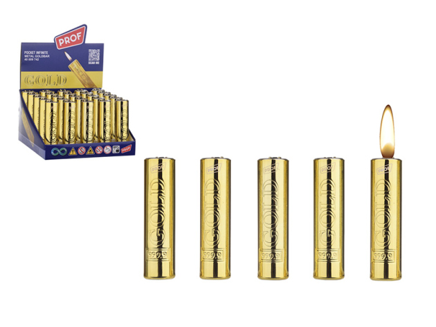 Metallfeuerzeuge "Goldbar" Flint, 25er Display