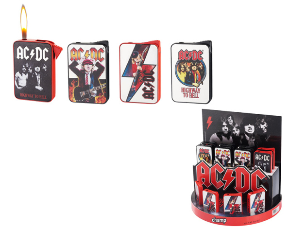 Metallfeuerzeug "AC/DC" Mirror, 12er Display