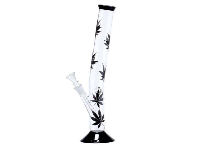 Glasbong "Multi Leaf Hangover", transp.; Ø 4 cm; H: 35 cm; Schliff 14,5 mm