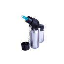 Sturmfeuerzeuge "METAL EFFECT", Doppelte blaue Flamme, 4-fach sortiert, 20er Display