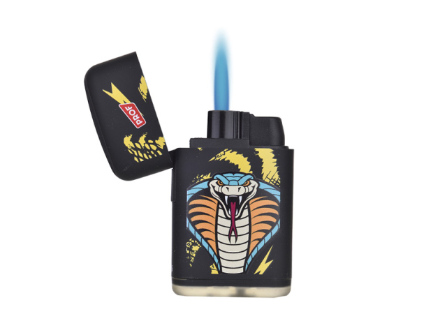 Sturmfeuerzeuge "COBRA", blaue Flamme, 4-fach sortiert, 20er Display
