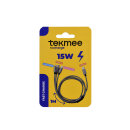 Tekmee Ladekabel, 1m; 3in1, LightningType-C, Micro USB...