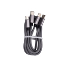 Tekmee Ladekabel, 1m; 3in1, LightningType-C, Micro USB auf Type-C