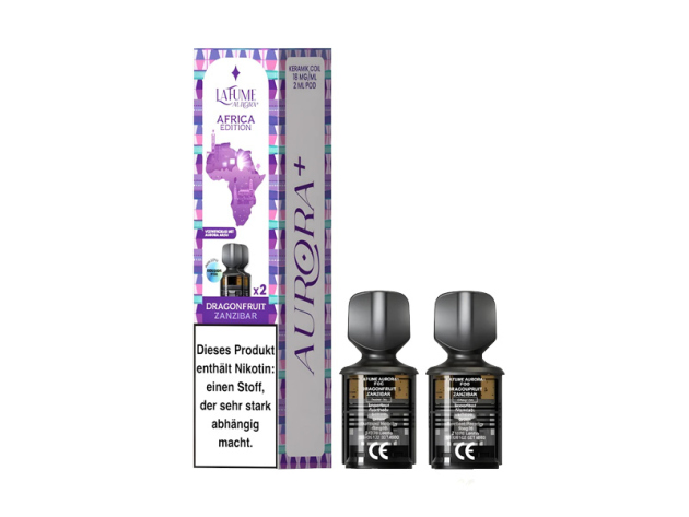 Lafume Aurora Pod - Dragonfruit Zanzibar (Erdbeere, Kiwi, Drachenfrucht) - 18mg - 2er Set