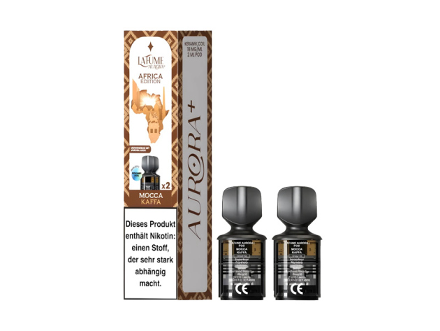 Lafume Aurora Pod - Mocca Kaffa (Himbeere, Milchkaffee) - 18mg - 2er Set