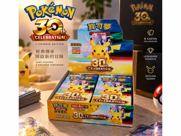 Pokémon (chinesisch) 30 Jahre CelebrationTraditional Chinese, (120 Karten) 20 Booster pro Display