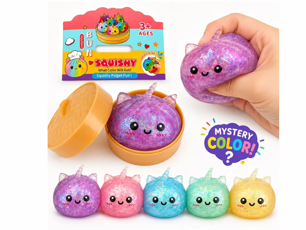 Dumpling "Mystery Einhorn Glitzer"; 8,5cm; 5-fach sort.; 12er Display