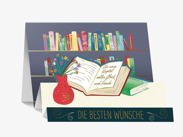 PAPELINO 3D-Aufstellkarten "Die besten Wünsche", 4er Pack