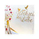 PAPELINO 3D-Aufstellkarten "Zur Hochzeit alles Liebe", 4er Pack