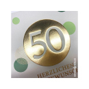 MIDORO Grußkarten "50 Herzlichen Glückwunsch", 4er Pack