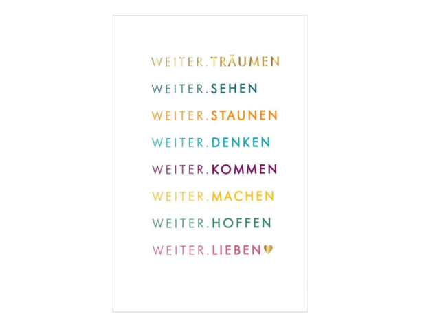 MIDORO Grußkarten "Träumen, Sehen..", 4er Pack