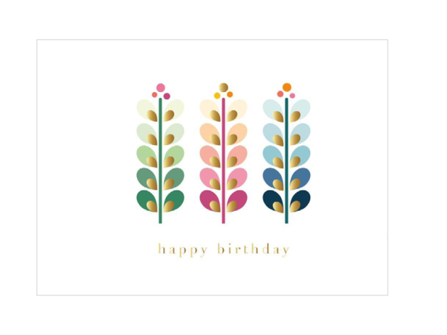 MIDORO Grußkarten "Happy Birthday", 4er Pack