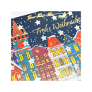 ADVENTSZAUBER Adventskalender Grußkarten "Frohe Weihnachtszeit", 4er Pack