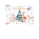ADVENTSZAUBER Adventskalender Grußkarten "Fröhliche Weihnachtszeit", 4er Pack