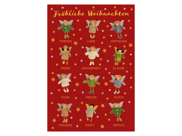 FROHES FEST Grußkarten "Fröhliche Weihnachten", 4er Pack