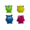 Squishy "Sticky Monster"; 8cm; 4-fach sortiert, 12er Display