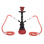 Shisha "Timeless", rot/schwarz, 30 cm, 2 Schläuche