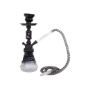 Shisha "Foxy", klar/schwarz, 34 cm, 1 Schlauch