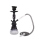 Shisha "Foxy", klar/schwarz, 34 cm, 1 Schlauch