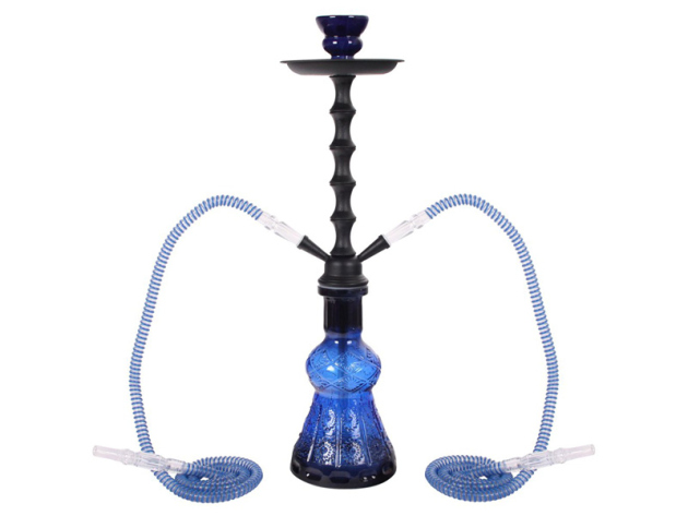 Shisha "Oldie", blau/schwarz, 50 cm, 1 Schlauch