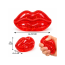 Squishy „Lippen“ Rot – mit/ohne Glitzer; 2-fach sort.; 12er Display