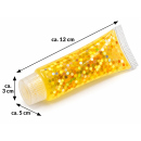 Squishy „Zahnpasta-Tuben" mit Glitzer; 4-fach sort.; 12er Display
