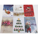 Weihnachts- und Neujahrskarte mit Kuvert & Text; 6-fach sort; 6er Pack