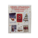 Weihnachts- und Neujahrskarte mit Kuvert & Text; 6-fach sort; 6er Pack