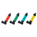 Metallpfeife "Mini Fat"; 9cm, 4-fach sort.; 12er Display
