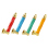 Metallpfeife "Twisted"; 9cm, 4-fach sort.; 12er Display