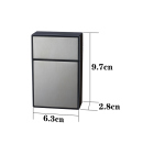 Zigarettenboxen "Brushed" für 20 Zig, Metall.; 4-fach sort.; 12er Display