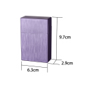 Zigarettenboxen "Brushed" für 20 Zig, Metall.; 4-fach sort.; 12er Display