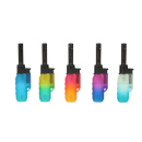 Stabfeuerzeuge "Farbverlauf" Jet-Flame; gummiert, L.: 12cm; 5-fach sortiert, 20er Display