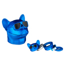 Grinder "Hund mit Brille" blau; 4-tlg.