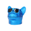 Grinder "Hund mit Brille" blau; 4-tlg.