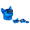 Grinder "Hund mit Brille" blau; 4-tlg.