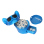 Grinder "Hund mit Brille" blau; 4-tlg.