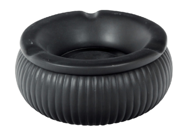 Windaschenbecher Keramik schwarz; Ø 15cm; H.6,5cm