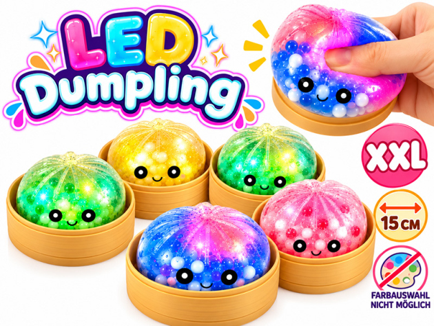 Dumpling "Mystery LED"; 15cm, 4-fach sortiert