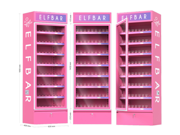 ELFBAR LED-Verkaufsvitrine Pink, 185 cm
